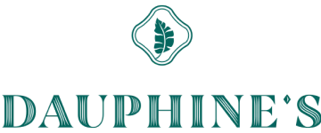 Dauphine’s brand logo showcasing classic typography with modern upscale dining identity