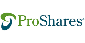 ProShares financial services logo showcasing abstract circular emblem and clean professional lettering