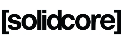 Minimalist Solidcore fitness brand logo symbolizing high intensity strength training and wellness