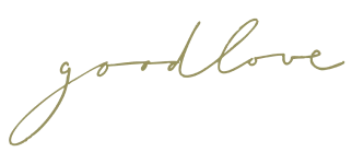 Elegant handwritten logo design featuring gold script text on dark transparent background